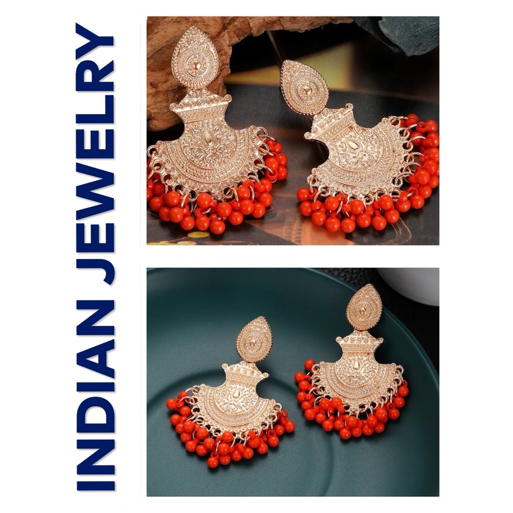 🐘 Indian Tassel Statement Earrings